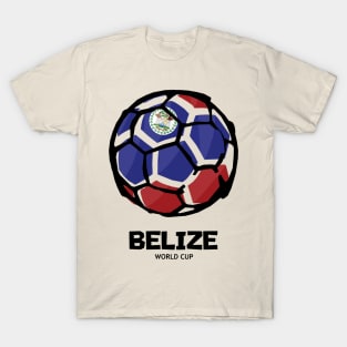 Belize Football Country Flag T-Shirt